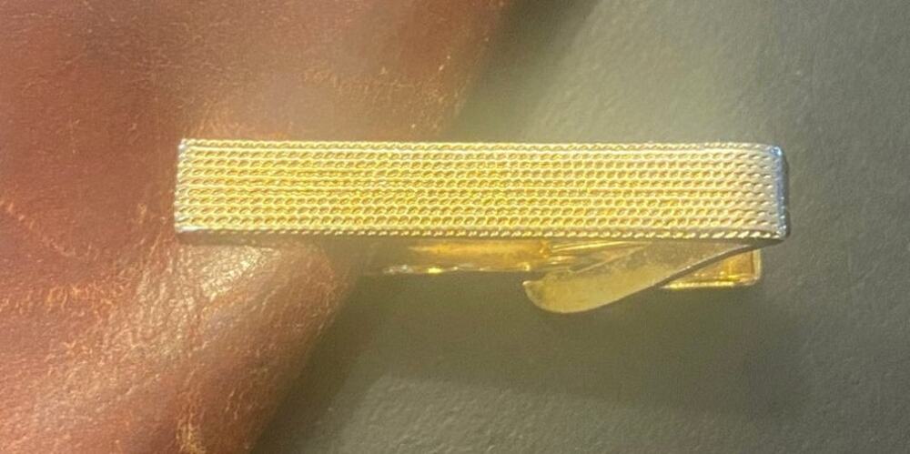 VTG Swank Gold Tone Tie Bar ..1 1/2"